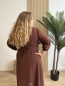 Robe longue haut plissé Pietra chocolat Robe longue haut plissé Pietra chocolat