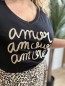 Tee shirt amor amour amore Leonor noir