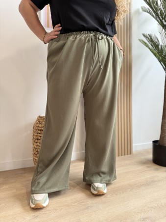 Pantalon uni Jog kaki
