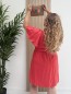 Robe courte et fluide "Manon" unie corail