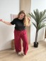 Pantalon uni Jog bordeaux