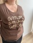 Tee shirt amor amour amore Leonor marron