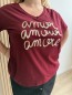 Tee shirt amor amour amore Leonor bordeaux