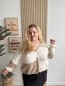 Gilet tricot beige et blanc Viviana Gilet tricot beige et blanc Viviana