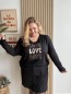 Pull fin love love love Adelina noir Pull fin love love love Adelina noir