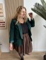 Blazer uni "Lya" vert sapin