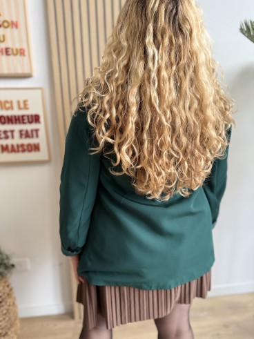 Blazer uni "Lya" vert sapin