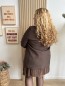 Blazer uni "Lya" marron chocolat