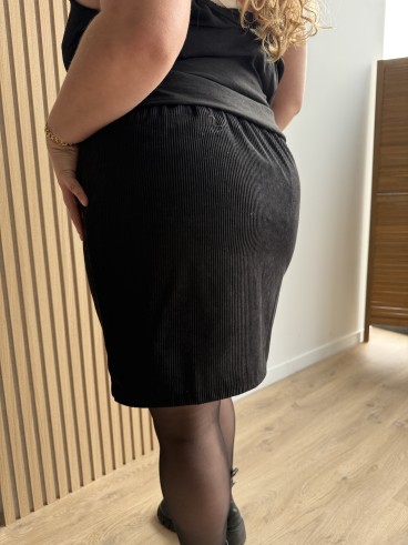 Jupe velours côtelés Dora noir