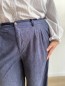 Pantalon velours côtelés bleu