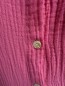 Ensemble chemise + pantalon gaze de coton uni fuschia