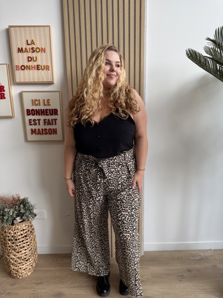 Pantalon fluide léopard Madalena