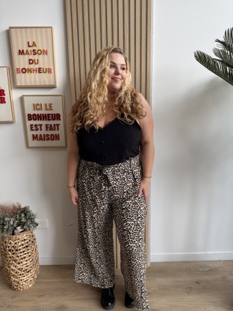 Pantalon fluide léopard Madalena