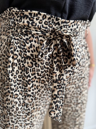 Pantalon fluide léopard Madalena