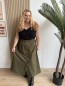 Jupe longue unie Fanny kaki