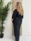 Ensemble chemise + pantalon gaze de coton uni noir Ensemble chemise + pantalon gaze de coton uni noir
