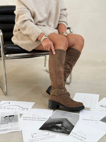 Bottes hautes mollets larges Antea M/L