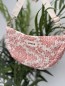 Sac banane demi-lune en coton imprimé floral corail