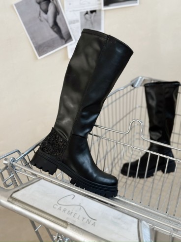 Bottes hautes mollets larges Cinzia M/L