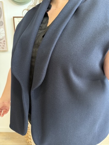 Cape style blazer Jade noir