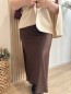 Jupe longue satine curvy Oceane chocolat