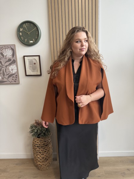 Cape blazer Anna brique
