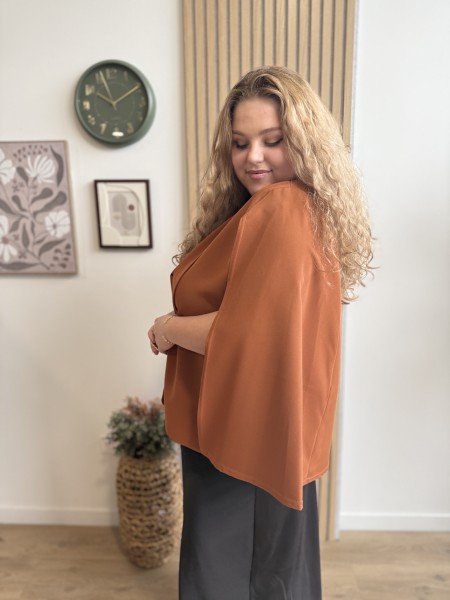 Cape blazer Anna brique