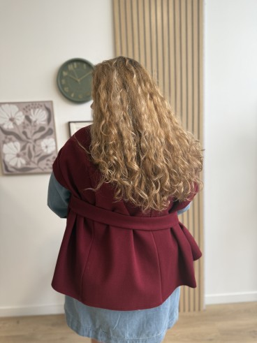 Cape style blazer Jade bordeaux