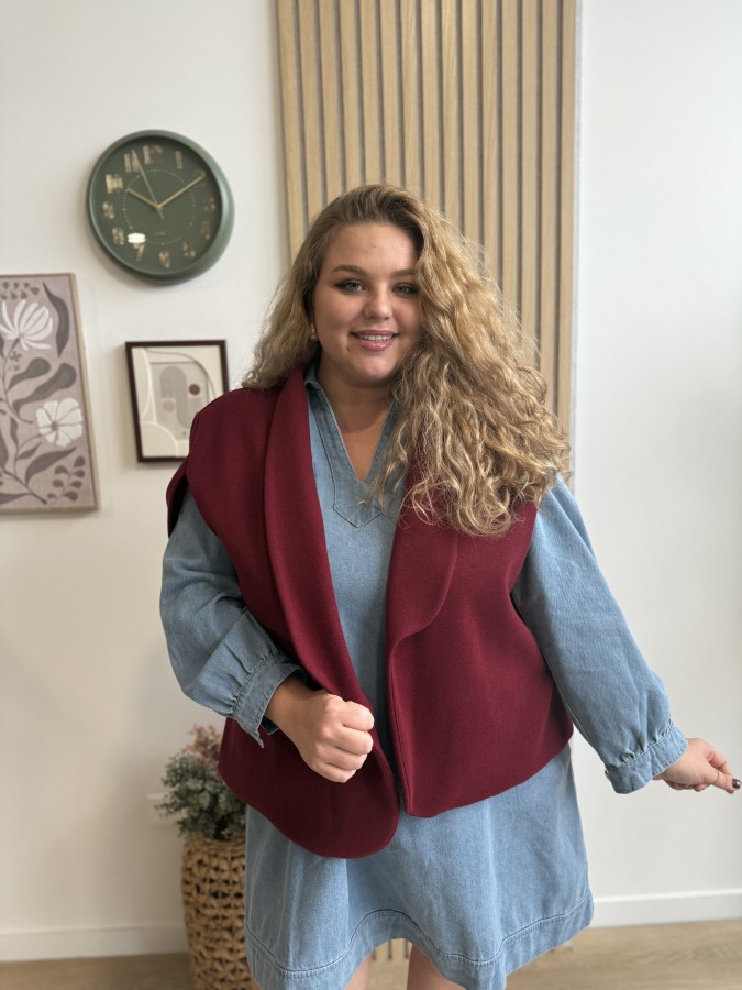 Cape style blazer Jade bordeaux