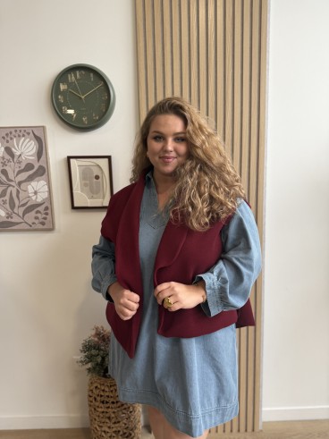 Cape style blazer Jade bordeaux