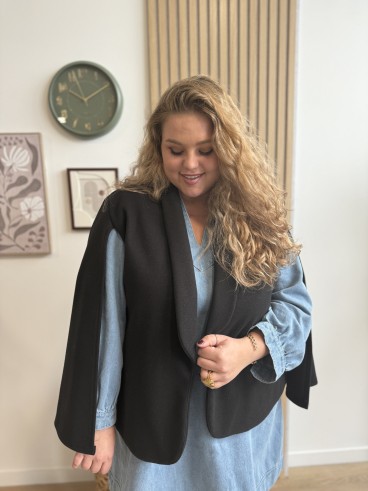 Cape style blazer Jade noir