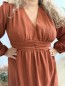 Robe courte ceinturée Constance camel