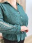 Chemisier tout en dentelle Isabelle vert sapin