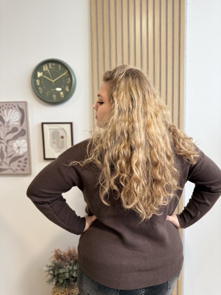 Pull à capuche Cool Mom Club chocolat