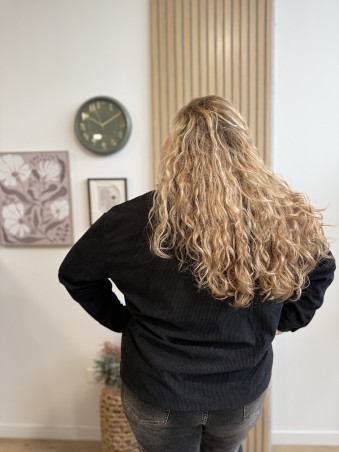 Chemise côtelé Anne noir