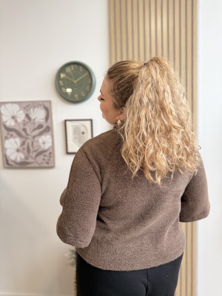 Cardigan Epais Plume chocolat