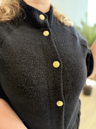 Cardigan Epais Plume noir