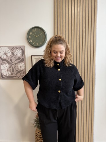 Cardigan Epais Plume noir