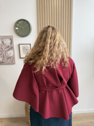 Poncho Bella bordeaux