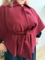 Poncho Bella bordeaux