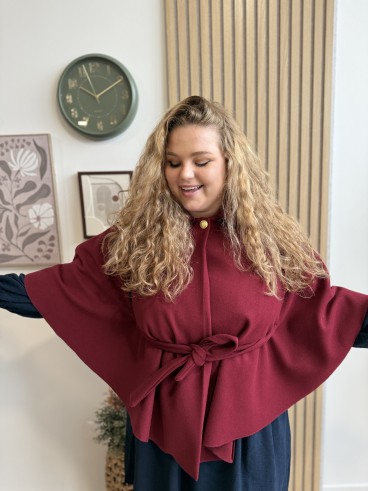 Poncho Bella bordeaux