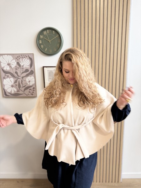Poncho Bella beige