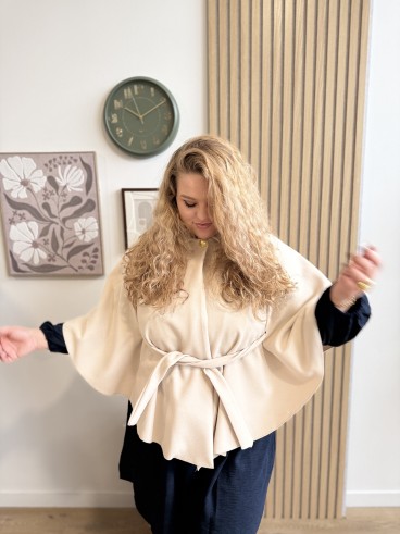 Poncho Bella beige