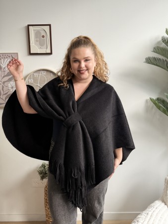 Cape écharpe Louisa noir