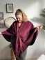 Cape écharpe Louisa bordeaux