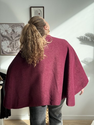 Cape écharpe Louisa bordeaux