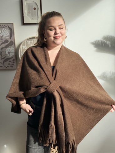 Cape écharpe Louisa chocolat