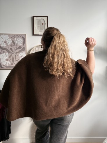 Cape écharpe Louisa chocolat