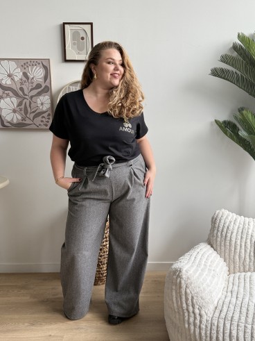 Pantalon épais Nina gris