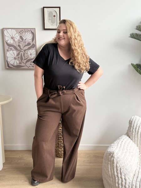Pantalon épais Nina chocolat